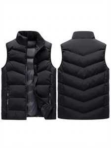 Vêtements ZEDDISH pour hommes, veste d'hiver coupe-vent respirante légère, col montant, manches à volants, polyester/coton - Product Image 1
