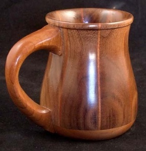Handmade Natural Solid Wood Mug Eco Friendly Wooden Coffee Cup Rustic Finish Drinking Mug for Tea Coffee Beer Home Use - Product Image 2