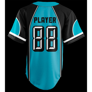 Uniformes Deportivos de Béisbol Sublimados Personalizados con Rayas, Jersey de Béisbol y Sóftbol Sublimado con Dos Botones - Product Image 4