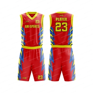Conjunto de Uniforme de Baloncesto Personalizable de Última Generación, 100% Poliéster, Transpirable, Diseño sin Mangas, Ajuste Cómodo, Colores y Logotipo Personalizados para el Equipo - Product Image 1