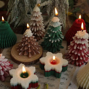 Christmas Decorative Snowflake Candle 3D DIY Aromatherapy Custom Birthday Party Flower Candle With <b>Name</b> Tag Custom <b>Label</b> Gift - Product Image 4
