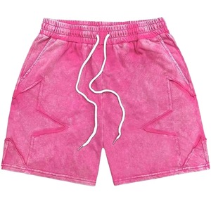 Pantalones Cortos Deportivos Casuales de Cintura Media para Hombre, Estilo Urbano, Diseño Sólido, Tejido de Malla Transpirable, 100% Algodón, Cintura Elástica - Product Image 1