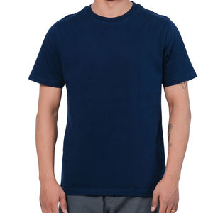 Camisetas de Cuello Redondo de Color Sólido con Logotipo Personalizado, Camisetas Holgadas de Gran Tamaño 100% Algodón, Transpirables para Hombre - Product Image 3