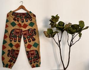 Joggers Harem de algodón satinado para mujer, pantalones holgados rectos de lavado de piedra bohemio de tamaño libre, pantalones planos de invierno cómodos para Yoga Jogging - Product Image 2