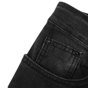 Pantalones Cargo de Mezclilla para Hombre, Estilo Motero, Desgastados, Ajuste Recto, Elásticos, Novedad, Talle Alto - Product Image 4
