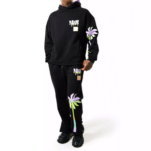 Conjunto Deportivo Informal de Invierno 2026 de Alta Calidad, Transpirable, Sólido, Personalizado, Pantalones Deportivos y Sudadera con Capucha para Hombre - Product Image 1