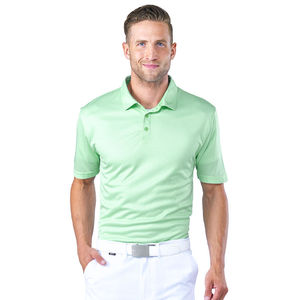 Chemise à manches courtes vert clair pour homme, couleur unie, style décontracté, coupe classique, 100% polyester, séchage rapide, respirante, service OEM - Product Image 3