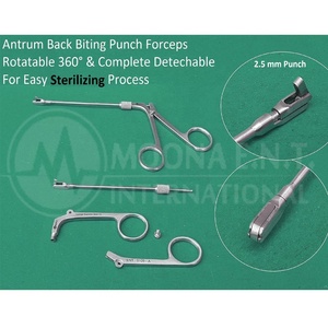 Ensemble de forceps chirurgicaux ORL comprenant un forceps à morsure dorsale pour l'antre et un forceps de préhension type girafe pour les interventions nasales et sinusoïdes - Product Image 4