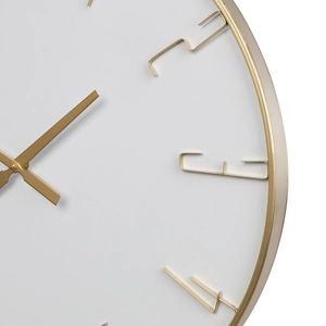 Minimalist Gold Plated Round Wall <b>Clock</b> Quartz Analog Silent <b>Battery</b> Powered for Living Room Decor At Best Price - Product Image 3