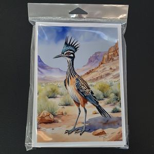 Nuevo México Greater Roadrunner Tarjetas de felicitación Paquete de 8 Whimsical A7 Tamaño 5x7 Tarjetas de notas en blanco con sobres - Product Image 3