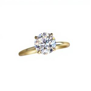 Bijoux de luxe personnalisés pour mariage, bague en or blanc 14 carats plaqué or, magnifique diamant de laboratoire CVD de 2 carats, couleur D, taille radiant - Product Image 2