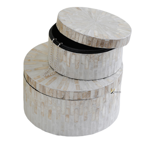 Caja de Almacenamiento de Joyería Ovalada Magnética Moderna con Grabado Simple, Hecha a Mano, Ecológica, de Nácar, de Lujo, Venta al por Mayor, OEM ODM - Product Image 4