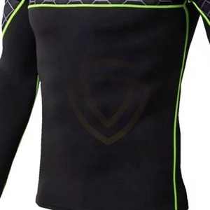Customized Logo Fitted Compression Men's Fitness Suits / Wholesale Men Exercise Workout Compression Suits - Product Image 4