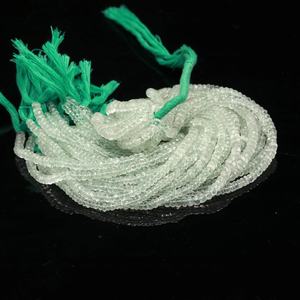 AAA Green Amethyst Faceted Rondelle Beads 5 mm 10 inches Green Amethyst Strand For Jewelry Making - Product Image 3