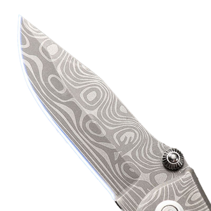 Cuchillo Plegable Táctico para Camping y Actividades al Aire Libre, Multifuncional, de Grado Industrial, con Patrón Damasco, Longitud Personalizable - Product Image 3