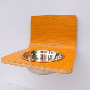 Mangeoire en acrylique écologique pour animaux de compagnie Bol mural en acier inoxydable avec support surélevé Bol de nourriture automatique pour chiens et chats - Product Image 3