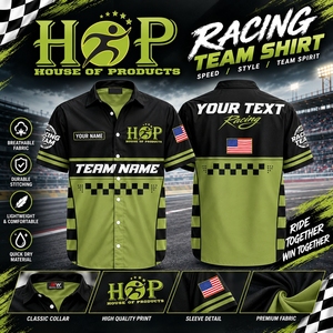 Chemise de mécanicien personnalisée sublimée, en polyester respirant, entièrement teintée par sublimation, pour équipes de course et d'atelier automobile, faible MOQ, 2026 - Product Image 1