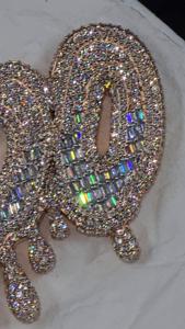 Colgante DODO con Letra Burbuja Fundida VVS1, Diamantes Cultivados en Laboratorio, Oro 18K, Plata 925, Rodio, Joyería Hip Hop para Hombre - Product Image 2