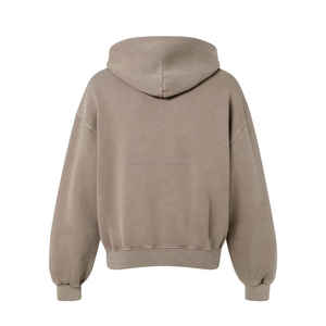 Sweat à capuche homme 100% coton Streetwear personnalisé avec double fermeture éclair polaire pour l'hiver - Product Image 6
