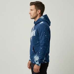 Sudadera con Capucha Personalizada OEM para Hombre, Estilo Acid Wash para Streetwear, 370g, Felpa, Oversize, con Parches, Venta al Por Mayor - Product Image 1