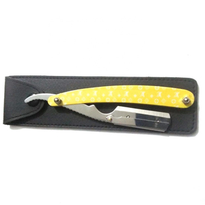 Barber Salon <b>Straight</b> Wet Shaving <b>Razor</b> with Double Finger Rings Professional Barber <b>Razor</b> in Multiple Color Options - Product Image 4