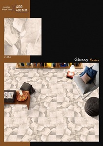Carreaux de sol en céramique brillants 400x400mm, aspect marbre moderne, imprimés numériquement, série brillante 400x400mm, carreaux en céramique abstraits - Product Image 3