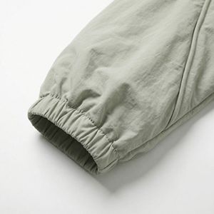 Minimal Sage Cropped Zip Jacket — <b>Light</b> Sage Packable <b>Shell</b> with Rounded Pocket Panels | Unisex OEM/ODM Private Label - Product Image 5