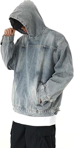 Sweat-shirts en denim décontractés de haute qualité pour hommes, vêtements d'hiver avec impression par transfert thermique 3D, style tendance - Product Image 5
