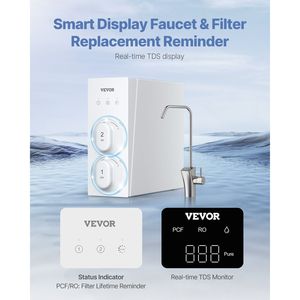Sistema de Filtración de Agua por Ósmosis Inversa Inteligente sin Tanque de 8 Etapas y 800 GPD, Sistema de Filtración de Agua para Fregadero - Product Image 6