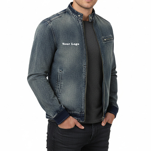 OEM/ODM Custom Made Dark Stone Washed Denim <b>Jacket</b> Casual Wear Faded Oversize Fit Distressed Denim <b>Jacket</b> For <b>Men</b> - Product Image 4