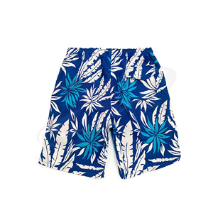 <b>Men's</b> Blue <b>Floral</b> Print Board <b>Shorts</b> Quick Dry Drawstring Casual <b>Swim</b> <b>Shorts</b> Mid Waist Polyester - Product Image 2
