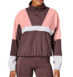 Dernière conception – Survêtement coupe-vent personnalisé en nylon avec fermeture éclair – Veste respirante pour femme, idéale pour l'été et le streetwear - Product Image 4