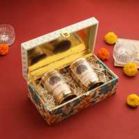 Coffret de luxe royal allemand en velours or et argent, design moderne, plateau multifonctionnel en aluminium, cuillère, décoration d'intérieur, Diwali