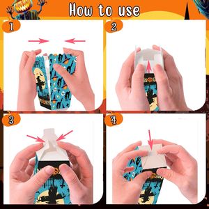 กล่องป๊อปคอร์นวันฮาโลวีน12ชิ้นการออกแบบที่น่ากลัวกล่องของชำร่วยสำหรับงานปาร์ตี้ลูกกวาดคุกกี้อุปกรณ์สำหรับวันหยุด - Product Image 4