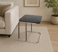 Table basse moderne convertible en métal, table d'appoint en forme de C, gain de place, facile à nettoyer, table d'appoint pour canapé de salon