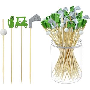 200 Pezzi di Spiedini Decorativi a Tema Golf da 4,7 Pollici, Stuzzicadenti per Cocktail, Sandwich, Frutta e Antipasti - Product Image 2