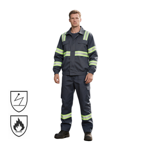 Ropa Ignífuga 100% Algodón, Trajes de Trabajo Reflectantes de Alta Visibilidad, Uniformes de Trabajo Industriales Resistentes a las Llamas - Product Image 6
