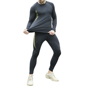 Running Clothes <b>Men's</b> Workout Set Compression Suits And Pants Top Long Sleeve Sports Tight <b>BASE</b> <b>Layer</b> Suit Quick Dry - Product Image 6