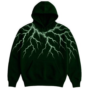 Sudadera con Capucha para Hombre, Color Marrón Oscuro, con Estampado de Rayos, Corte Regular, Estilo Casual para Otoño, Diseño con Bolsillo Frontal - Product Image 6