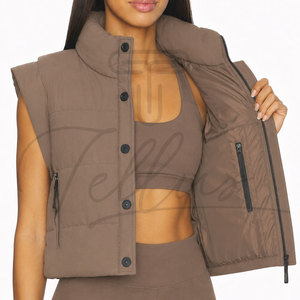 Chaleco Acolchado de Invierno de Alta Calidad Hecho en Pakistán, Ropa de Abrigo Corta para Mujer, Diseño Personalizado, Venta al Por Mayor, Ropa Tellus Impermeable - Product Image 5