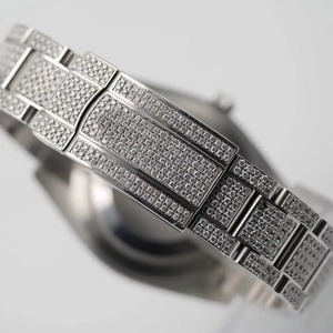 Montres Couronne Modernes de Luxe en Moissanite, Élégantes en Acier Inoxydable et Argent Sterling, Cadeau de Mariage, Fête, Haute Qualité, Meilleures Ventes - Product Image 5