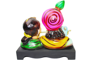 Figura de Resina Hecha a Mano de Krishna y Radha, Escultura Artística Religiosa Tradicional, Decoración de Mesa para Bodas, Diwali, Sala de Estar - Product Image 3