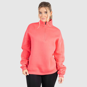 Sudadera con capucha de forro polar con cremallera y cuello alto para mujer, con bordado y distintivo, de poliéster/algodón, de secado rápido y ecológica - Product Image 1