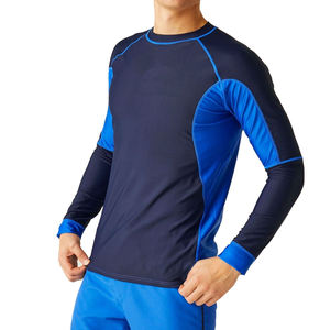 Maillot de bain à manches longues pour homme avec logo sur le devant, protection UV, écologique, séchage rapide, respirant, léger, collection plage - Product Image 3