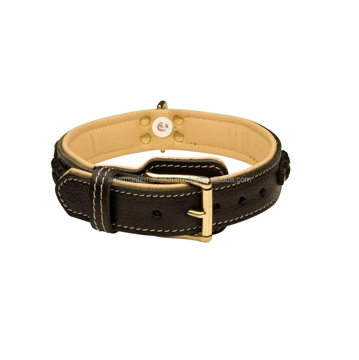 Premium Luxury Leather Pet Collar Leather Dog Collar Leash Set Adjustable Soft Luxury Custom Pet Dog Collar wholesaler