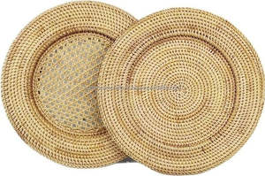 Plato de Rattan Redondo y Cuadrado al por Mayor para Decoración de Eventos de Catering, Hecho a Mano, Sostenible, Ligero, para Decoración de Mesa de Restaurante - Product Image 6