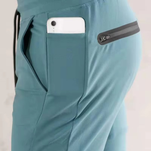 OEM Wholesale Custom Color Block Straight Sweat Pants for Men Polyester/Cotton High Waist Street Style Casual Gym Wear Pockets - Product Image 3