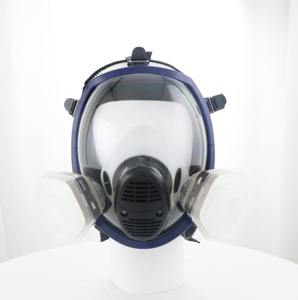 Large Field View Full Face Respirator Double Filtering Personal Protective <strong>Mask</strong> with Exhalation Valve <strong>Anti</strong> Fire Toxic <strong>Gas</strong> <strong>Mask</strong> - Product Image 1