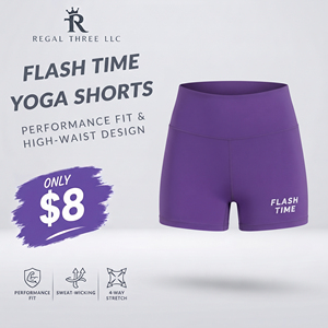 Shorts de Yoga de Cintura Alta para Mujer, Shorts Deportivos Sólidos para Gimnasio, Shorts de Compresión con Logotipo Personalizado, Shorts de Gimnasio de Secado Rápido para Mujer - Product Image 1