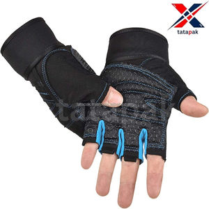 Custom Professional Half-Finger Lightweight Breathable Fitness Gloves Adjustable Anti-Slip Polyester <b>Weight</b> Lifting Gym Use - Product Image 3